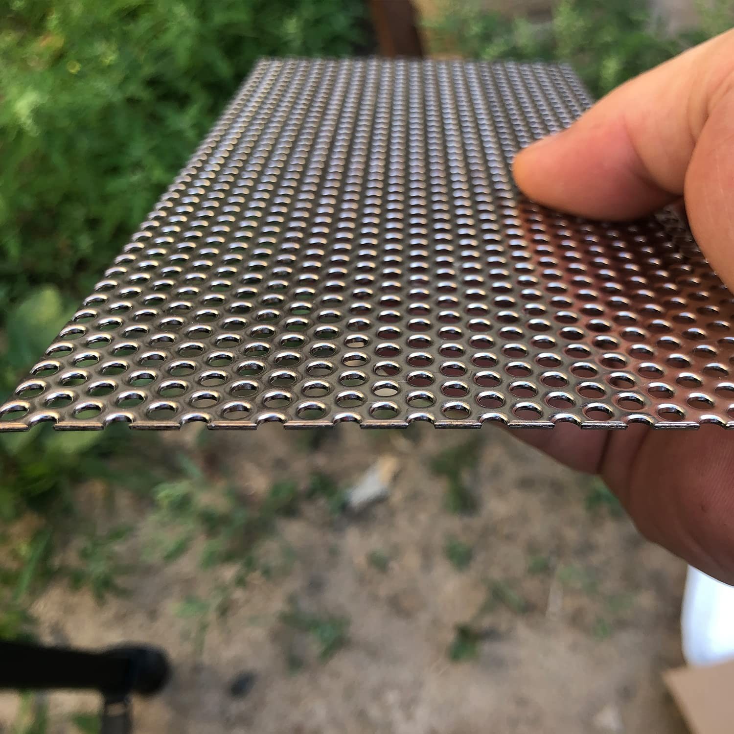 20GA Perforated Stainless Steel Sheet 3mm Holes 7.8" x 3.9" Metal Mesh Plate - Image 2