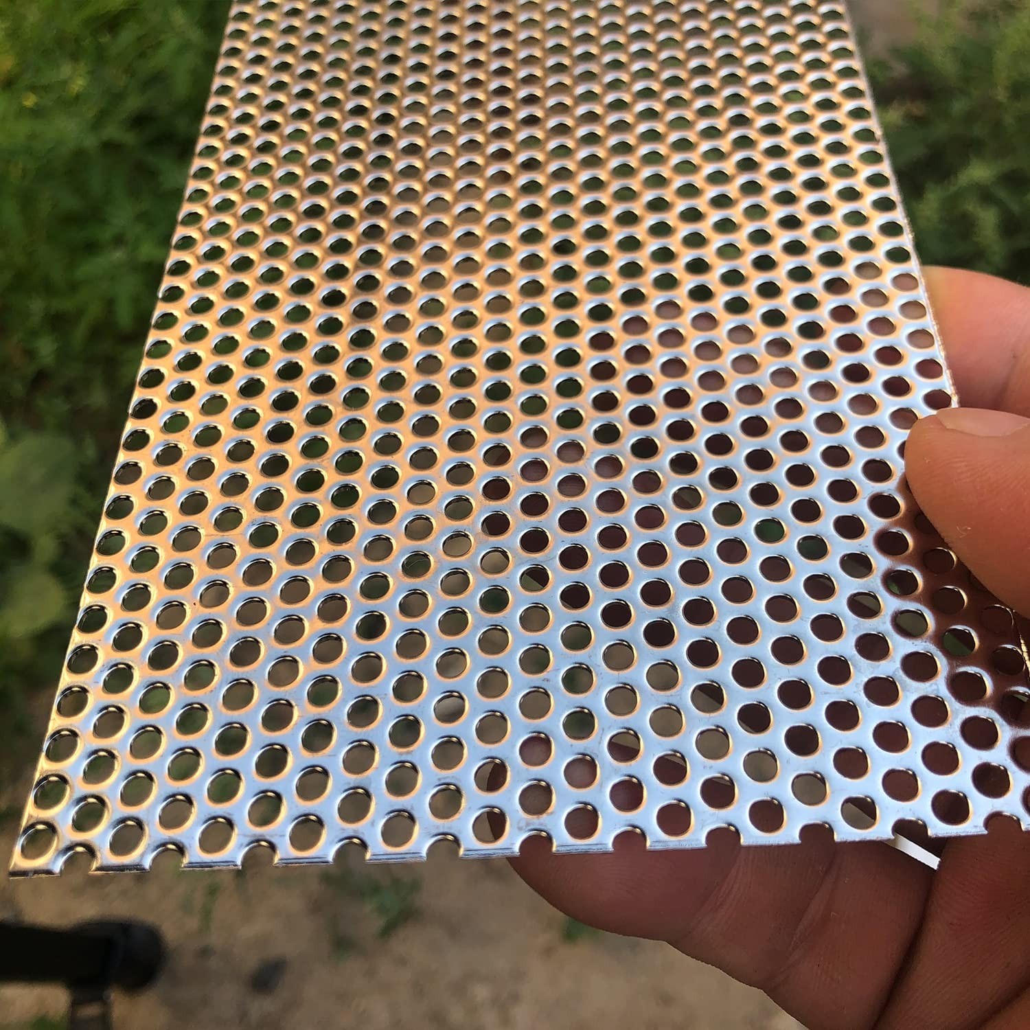 20GA Perforated Stainless Steel Sheet 3mm Holes 7.8" x 3.9" Metal Mesh Plate - Image 3