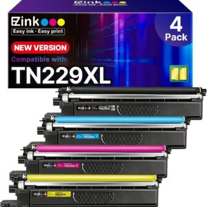 E-Z Ink TN229XL Toner 4 Pack for Brother MFC-L3780CDW HL-L3280CDW L3220CDW