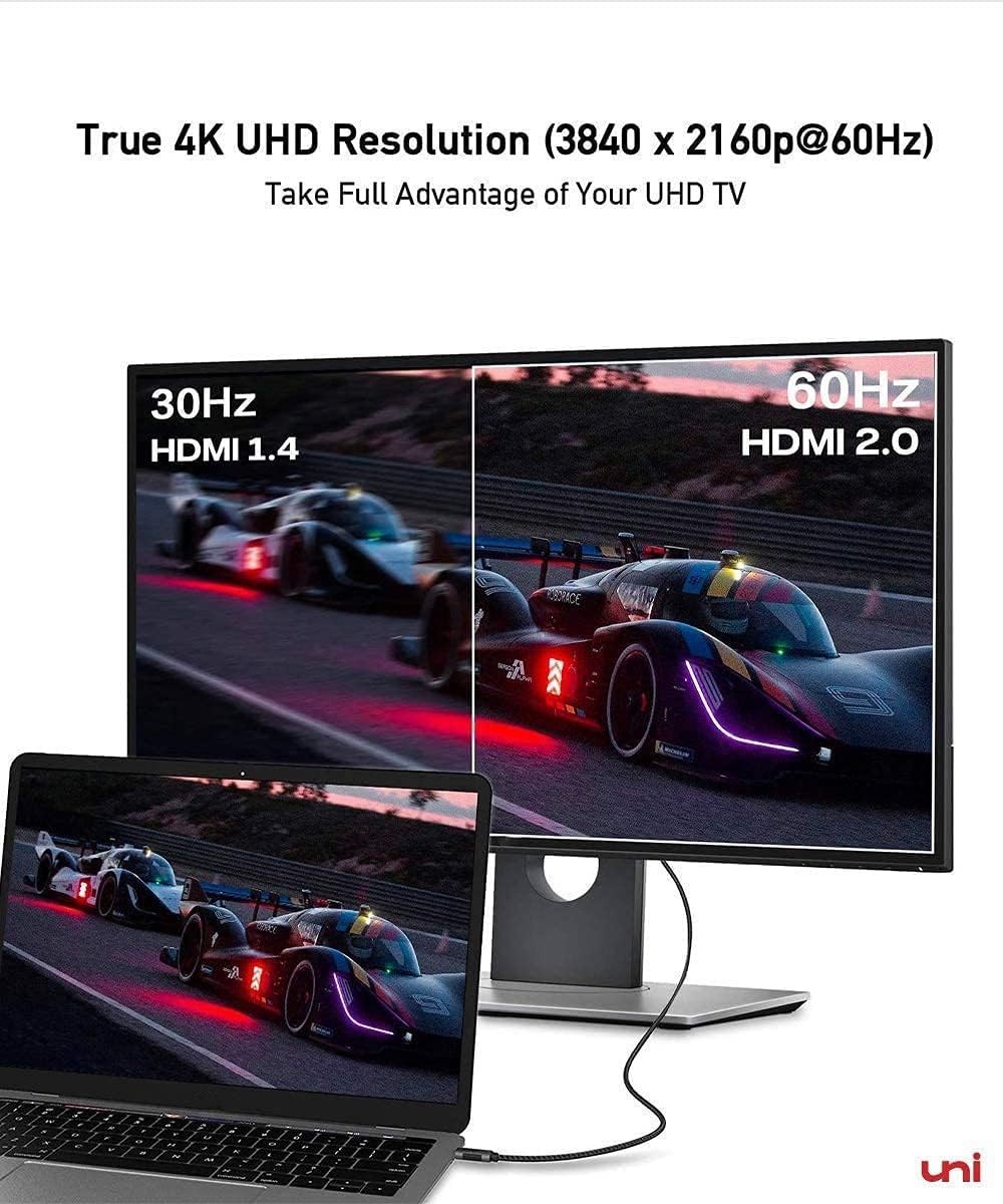 Uni USB C to HDMI Cable 3FT 4K 60Hz Thunderbolt 3/4 MacBook iPhone Samsung - Image 8