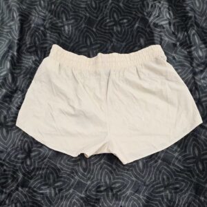 Mens Beige 100% Nylon Athletic Shorts Elastic Waist Mesh Lined Size XL NWT