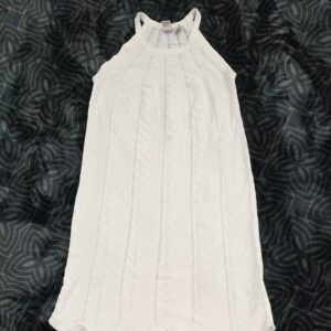 Joie Womens White Sleeveless High Neck Knit Cotton Blend Dress Size XS NWT