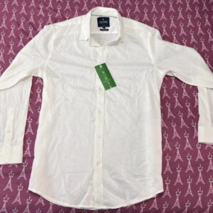 Tom Baine Mens M 15.5 White Slim Fit Performance Dress Shirt Super Soft NWT