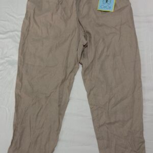 CeCe Womens M Beige Linen Blend Drawstring Elastic Waist Casual Pants NWT