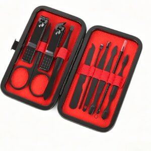 10 in 1 Manicure Pedicure Set Stainless Steel Nail Clipper Grooming Travel Kit
