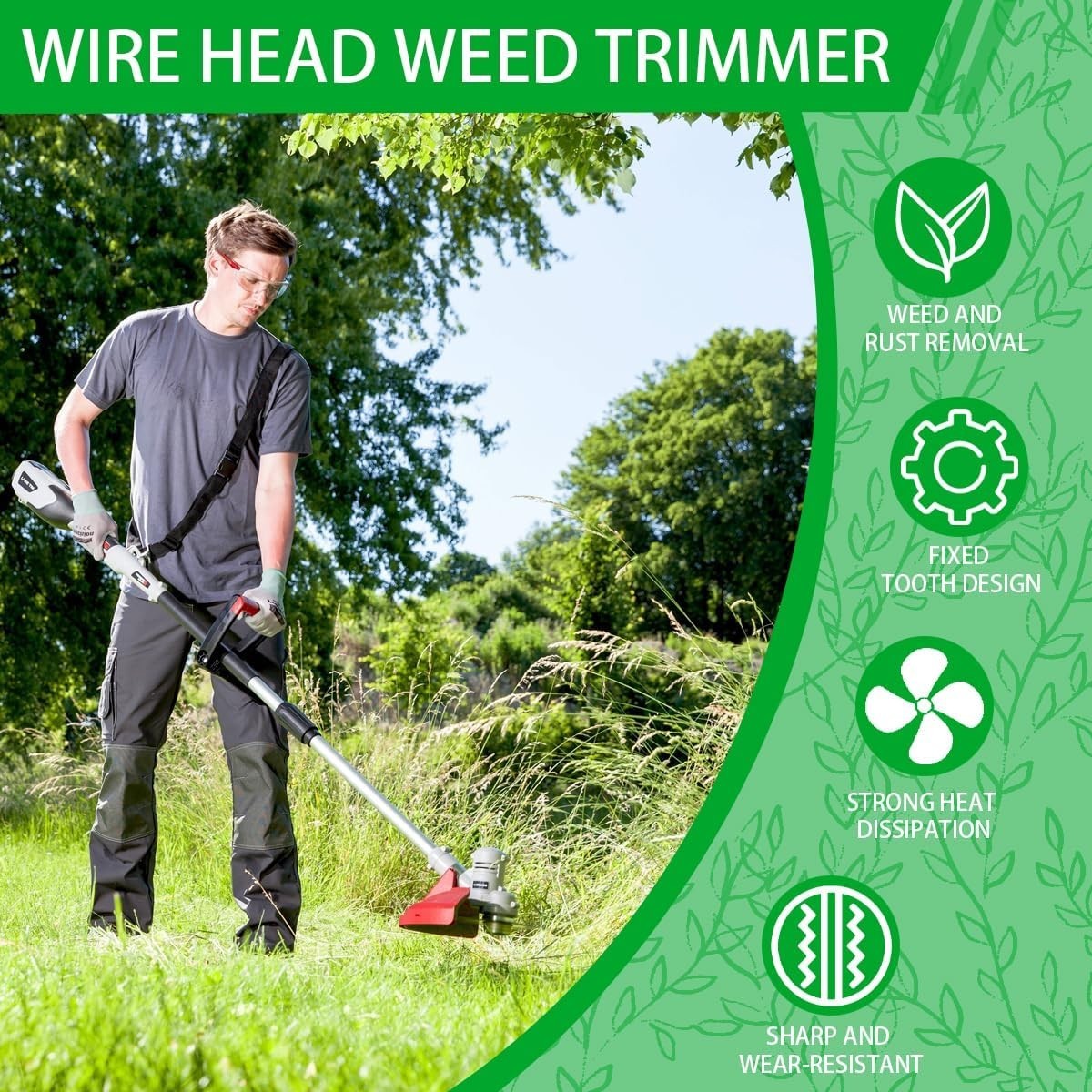 6 Inch 150mm Steel Wire Brush Weed Trimmer Head Twisted Wire Grass Rust Removal - Imagen 3